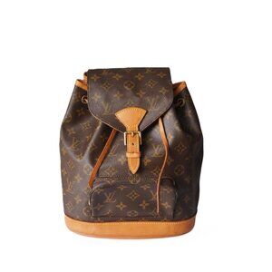 Authentic Louis Vuitton Brown Monogram Montsouris MM Backpack